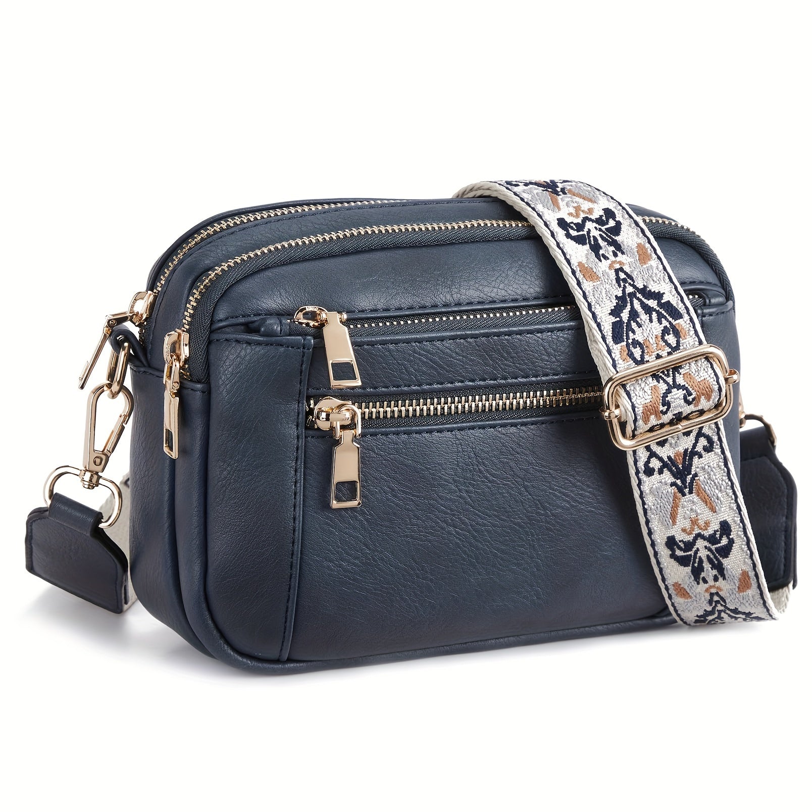 Stilfull hverdagsveske; dame crossbody i klassisk farge. Vintage inspirert og praktisk skulderveske.