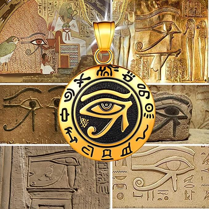 Dame smykke, Eye of Horus anheng i stål for hverdagsbruk og spirituell beskyttelse.