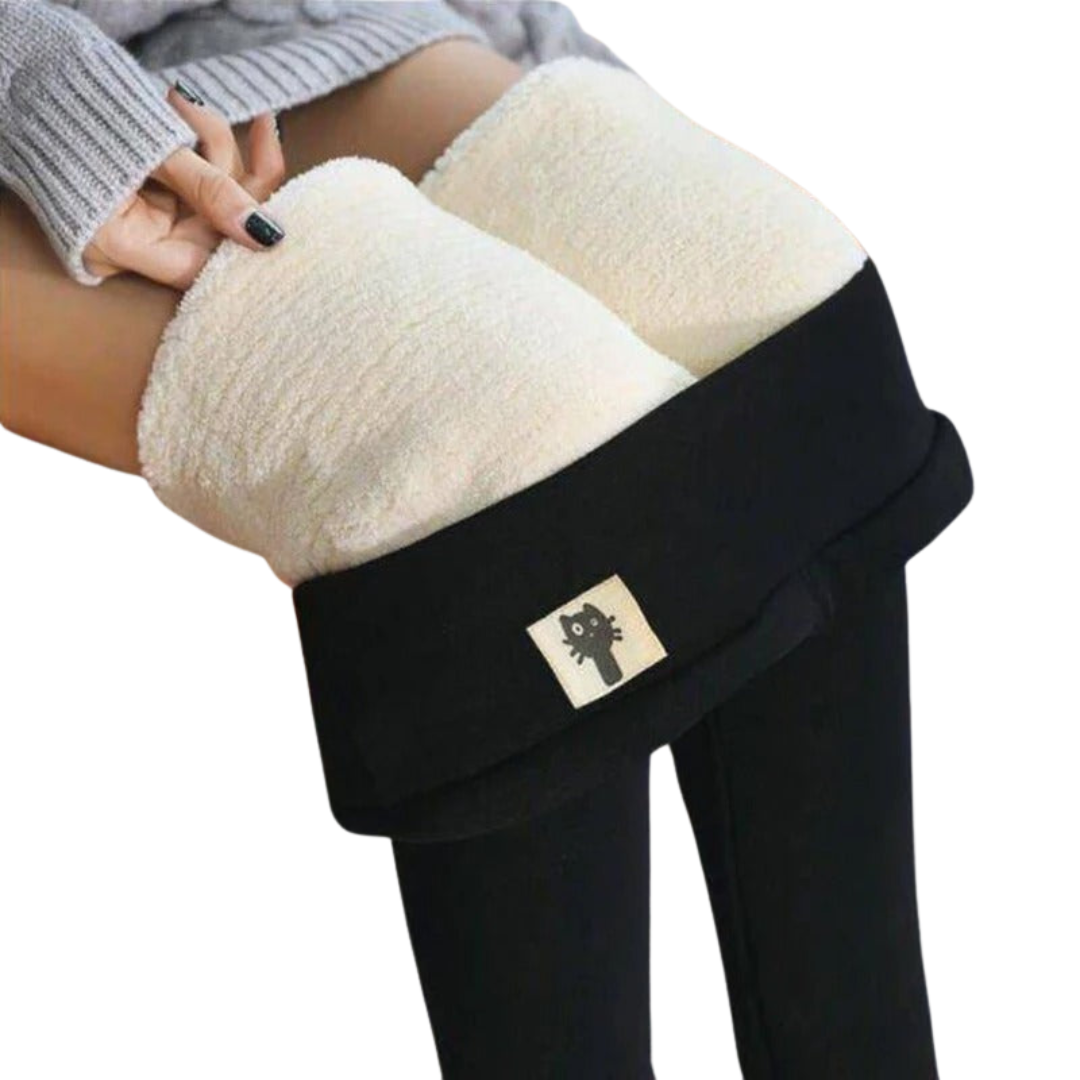 Dame leggings med høy midje for vinteren. Varm og flatterende, perfekt for komfortabel stil.