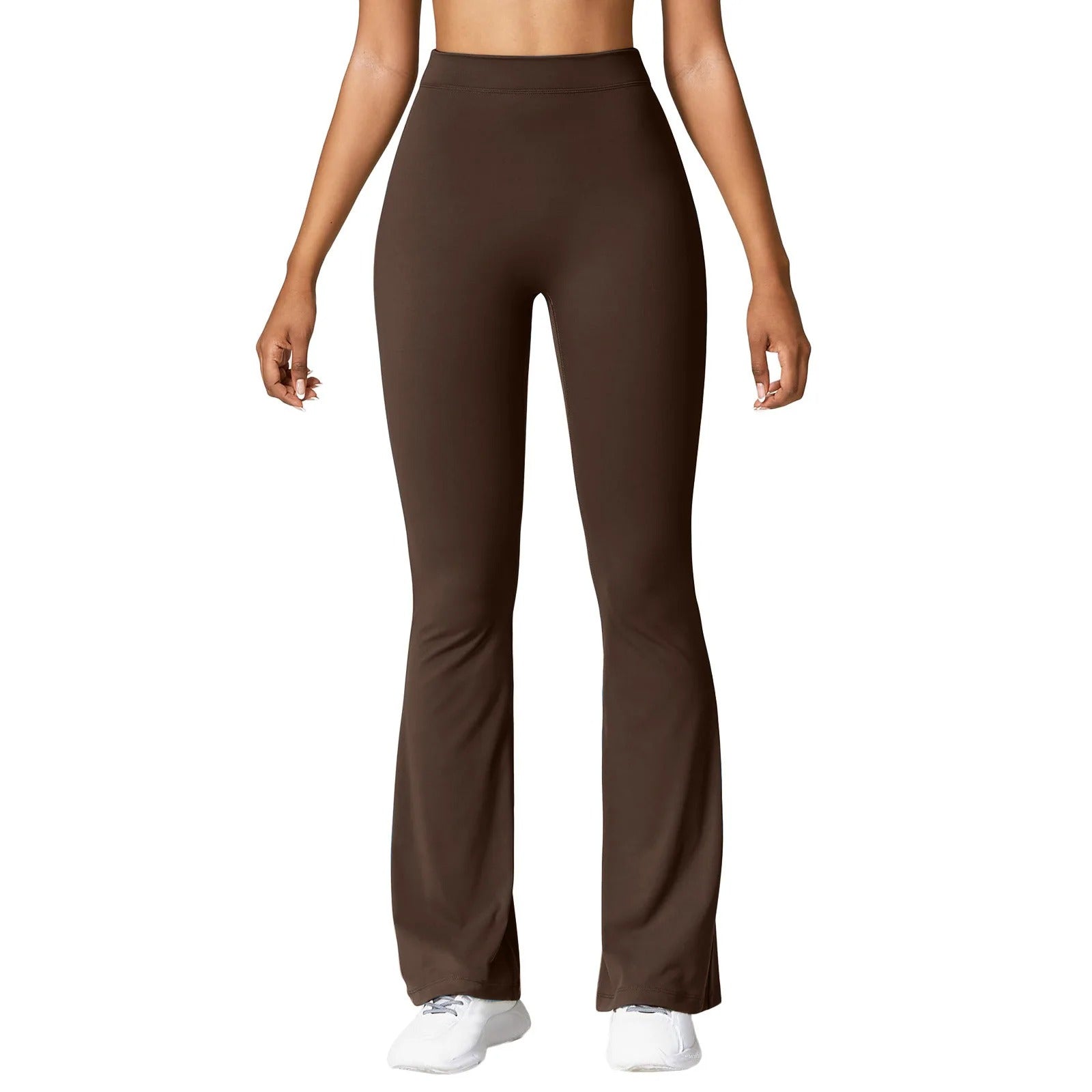 Ergonomiske dame leggings med V-rygg og høy midje for optimal støtte og bevegelsesfrihet.
