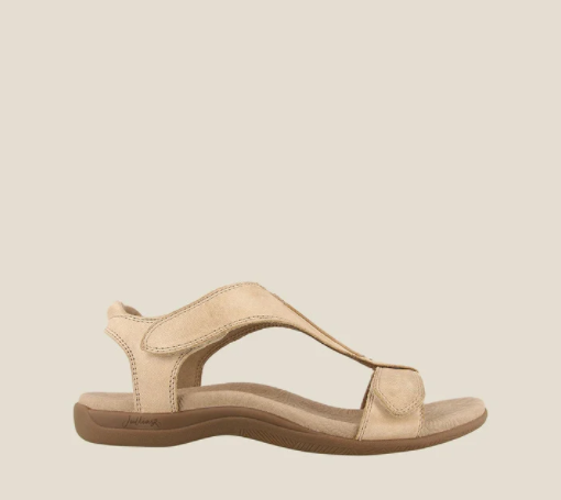 Stilige ortopediske damesandaler, komfortsko med god støtte og demping. Ideelle ergonomiske sandaler for kvinner.