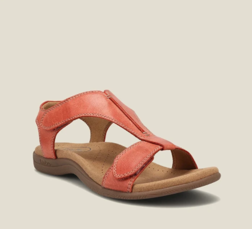 Støttende dame sandaler, ergonomiske komfortsko som gir avlastning for fotsmerte. Optimal hælstøtte for kvinner.