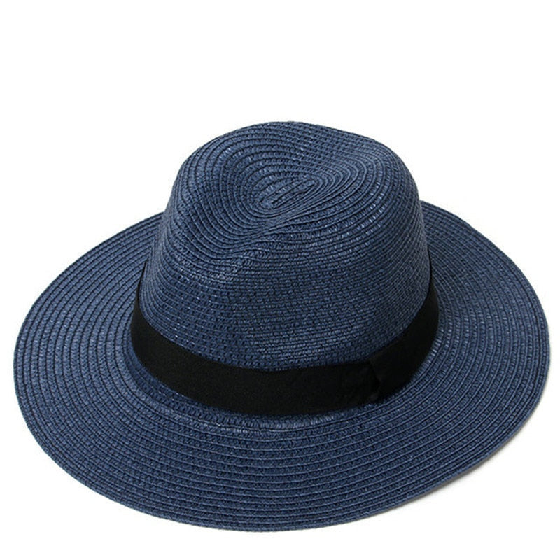 Dame Panama stråhatt – Elegant sommerhatt for kvinner, perfekt for solbeskyttelse og reiser.