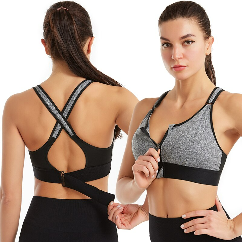 Allsidig dame sports-BH 2-pakning, optimal støtte og pusteevne for trening, yoga og fitness.
