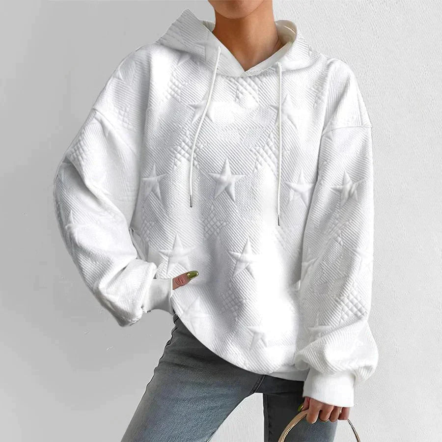 Myk dame sweatshirt med ribbet struktur, gir komfortabel og stilren look. Ideell genser til casual damemote og fritid.