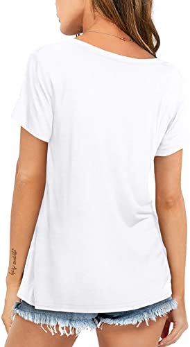 Trendy dame t-skjorte med humoristisk trykk for hundemor som elsker vin. Perfekt gave.