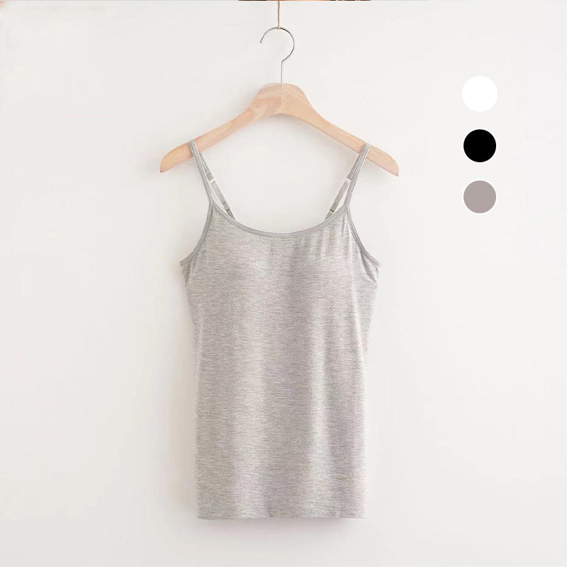 Allsidig camisole med innebygd BH for damer. Et mykt basisplagg for sommer og hverdag.