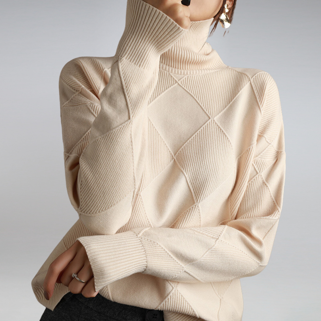 Damen Poloshirt in neutraler Farbe, leicht kombinierbar, eleganter Strickpullover für Damen.