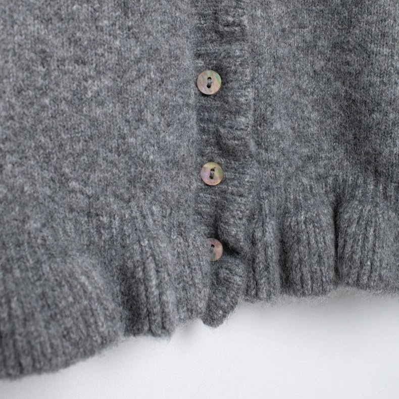 Texturert dame cardigan i lett strikk, komfort for hele dagen