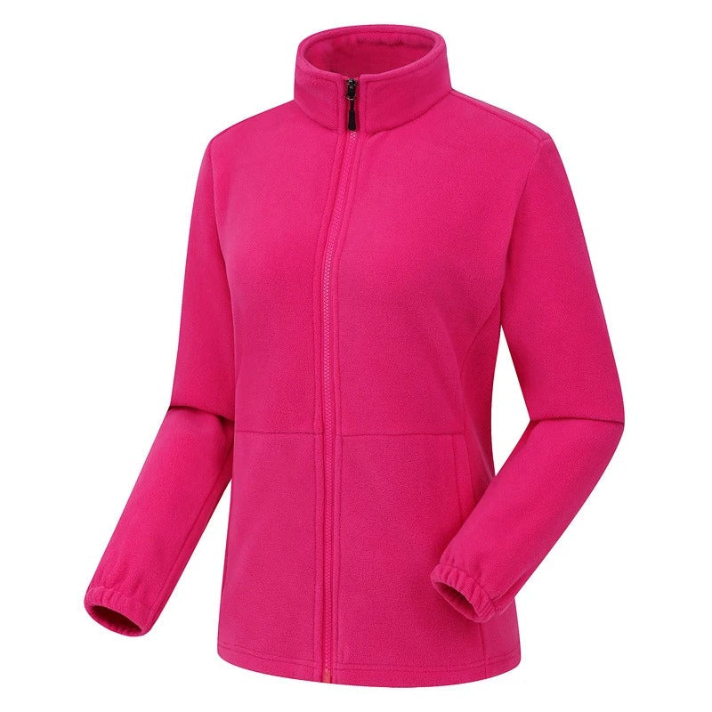 Robuste Damen Outdoor-Fleecejacke mit Reißverschluss, bietet Komfort und Schutz