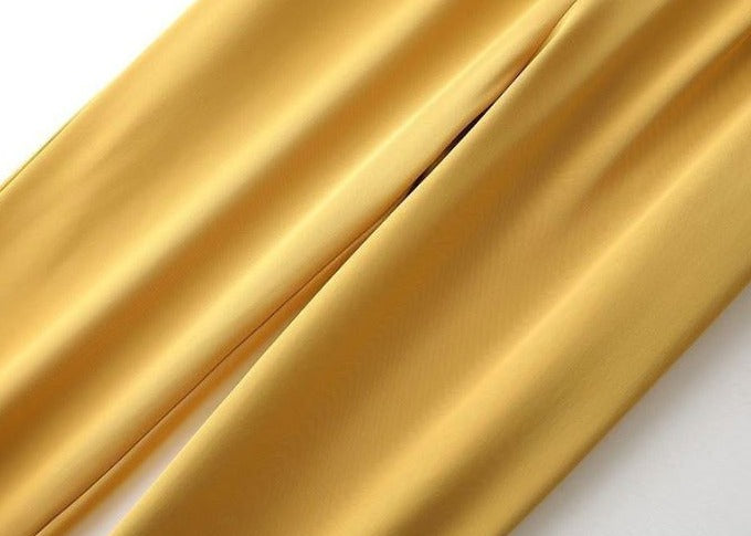 Damen Ultimate Weite Hose in Grün, auf Bügel, leichte Hose aus Polyester für Frühling & Sommer