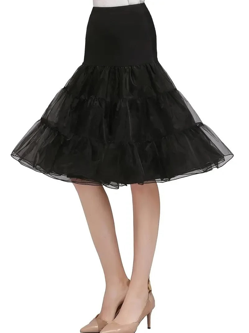 Underside av dame vintage petticoat, viser de voluminøse tyllagene
