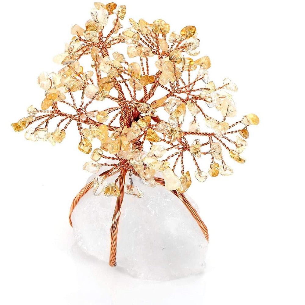 Unikt Livets Tre ornament laget av ekte krystaller. Perfekt interiørdetalj.