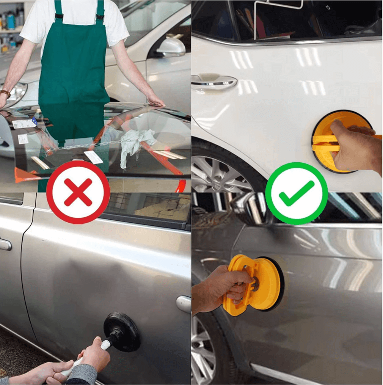 Heldekkende bilde av en bulkestrekker ved siden av en bil, symboliserer enkel bilreparasjon