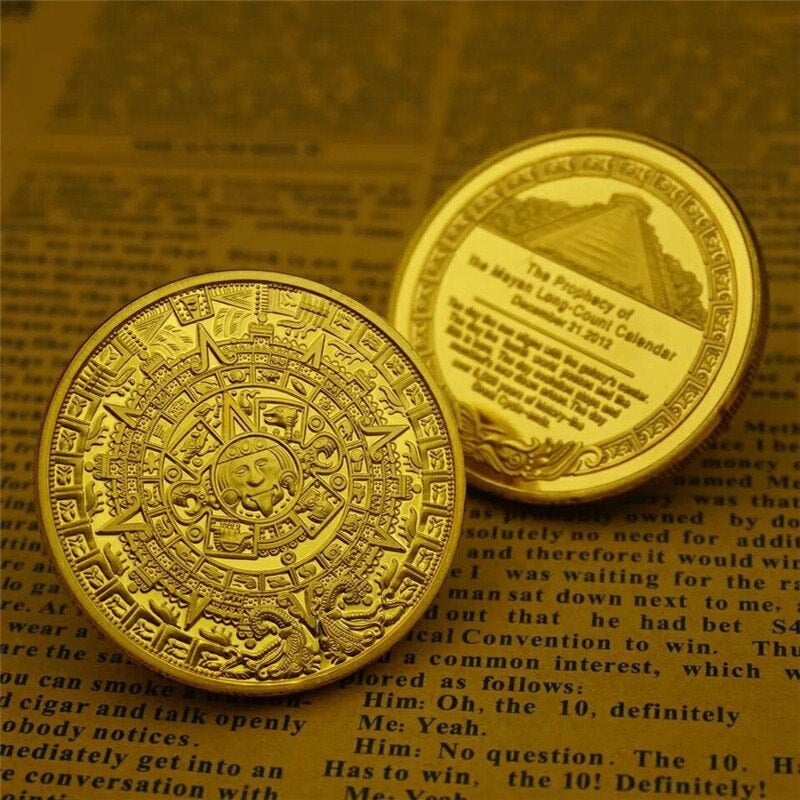 Kunstferdig aztekisk kalender solstein-medalje, rik på detaljer, til veggdekor.