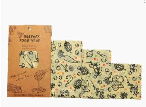 Bivokspapir DIY startpakke (3-pk) for bærekraftig, plastfri matinnpakning