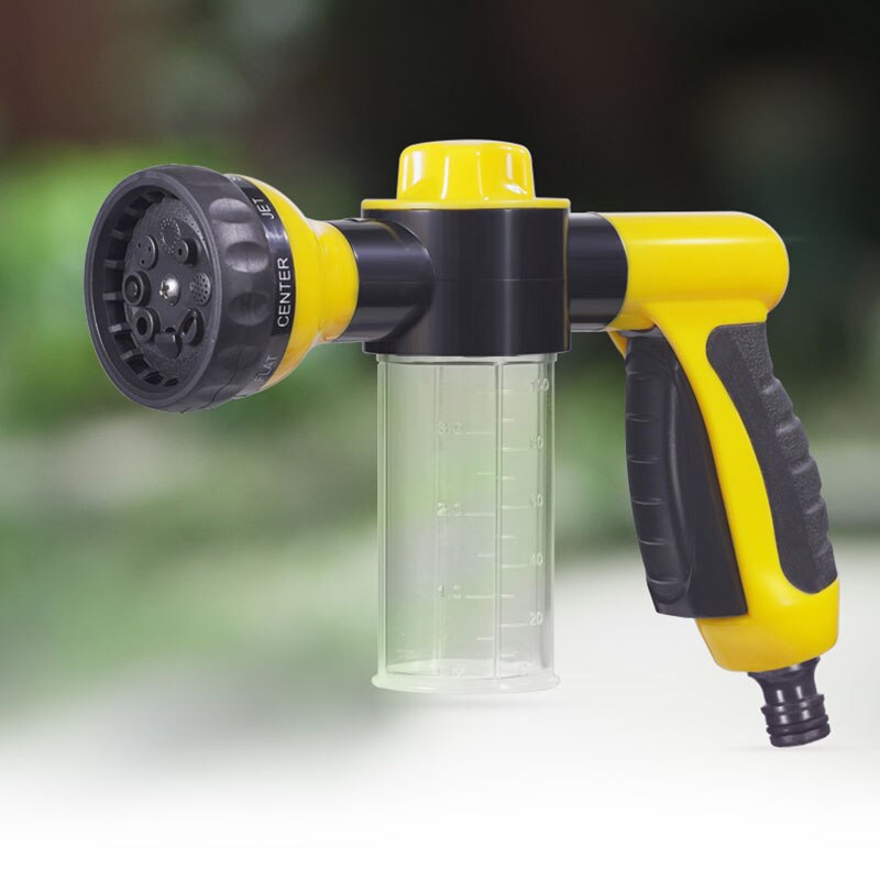 Multifunksjonell trykkslangedyse skumpistol. Ideell for bilvask, hagerengjøring og såpesprøyting hjemme.