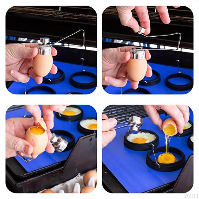 Ideell gaveidé: Eggeåpner for enkel tilberedning av kokte og rå egg, kjøkkeninnovasjon.