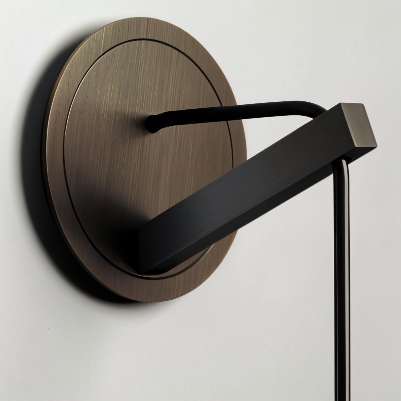 Design vegglampe: Røkt glass, kobberdetaljer. Forny hjemmet med LED belysning i skandinavisk stil.