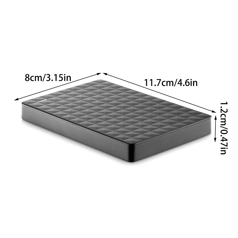 Elegant 8TB ekstern harddisk, effektiv bærbar datalagring med USB3.0 for dine digitale behov.