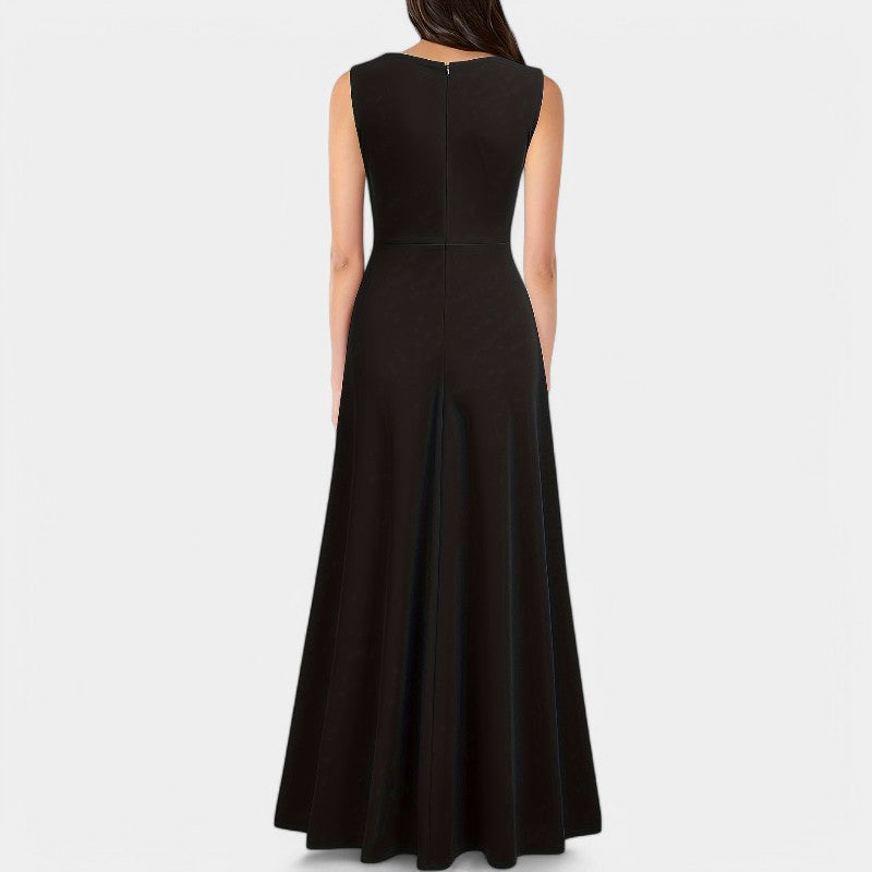 Trendy a-linje maxikjole for kvinner med v-hals, en allsidig festkjole og elegant sommerkjole.