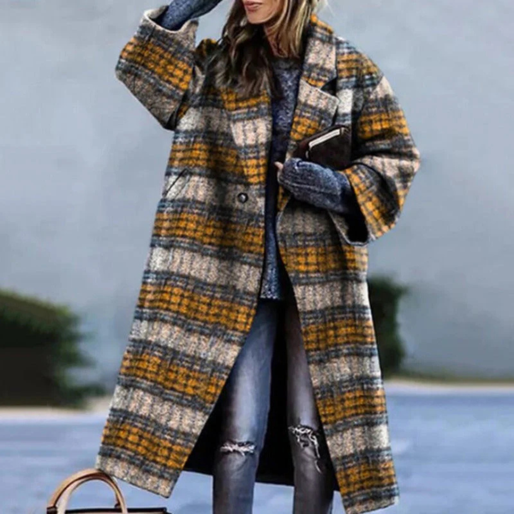 Fargerik elegant damejakke i polyester, moderne yttertøy. En allsidig høstjakke og vinterjakke.