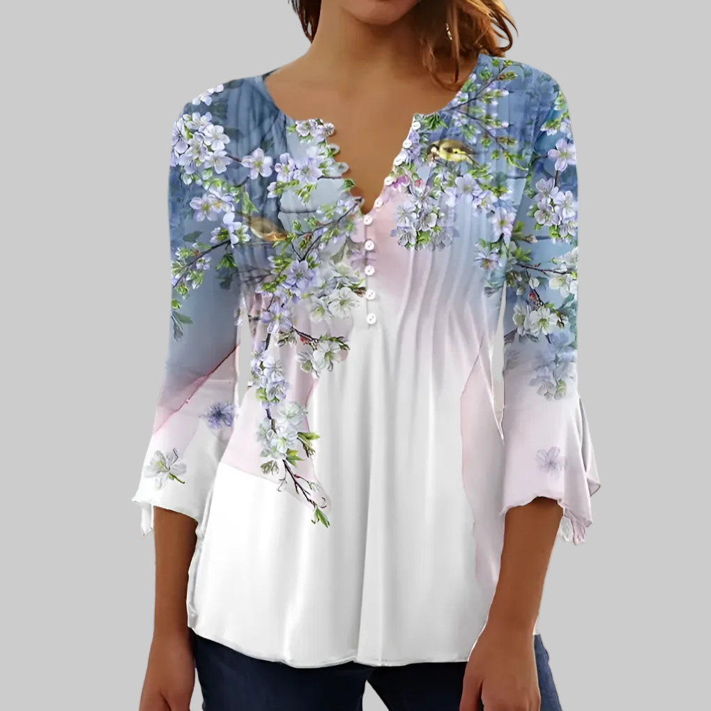 Luftig sommer dametopp, med et elegant og stilsikkert design. Holder deg sval og komfortabel.