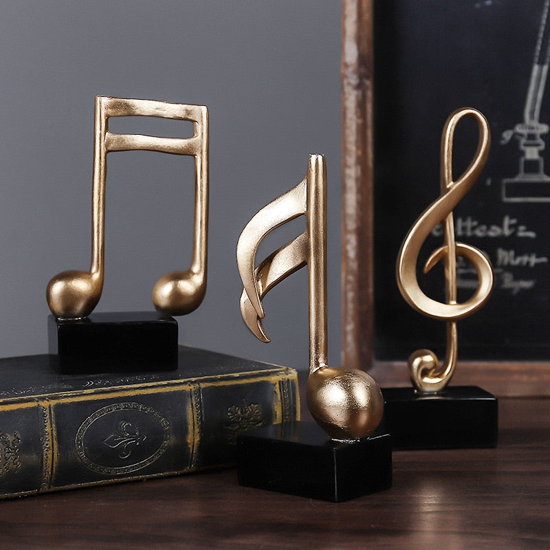 Kunstnerisk musikknotefigur i stilfull resin som beriker enhver hylle eller bord. Ideell gave for musikkinteresserte.