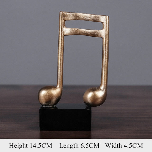 Stilfull musikknotefigur i resin. Moderne og elegant detalj som løfter interiøret i ethvert hjem.