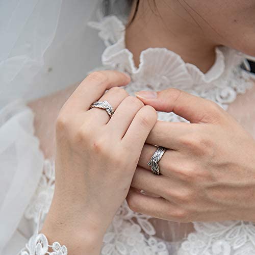 Unik dame ring i sterlingsølv med englevinger, tidløst symbol på eleganse og åndelighet.