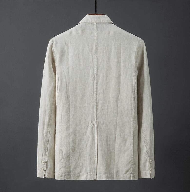 Beige herreblazer med smal passform. Allsidig for vår, sommer, business eller et elegant festantrekk.