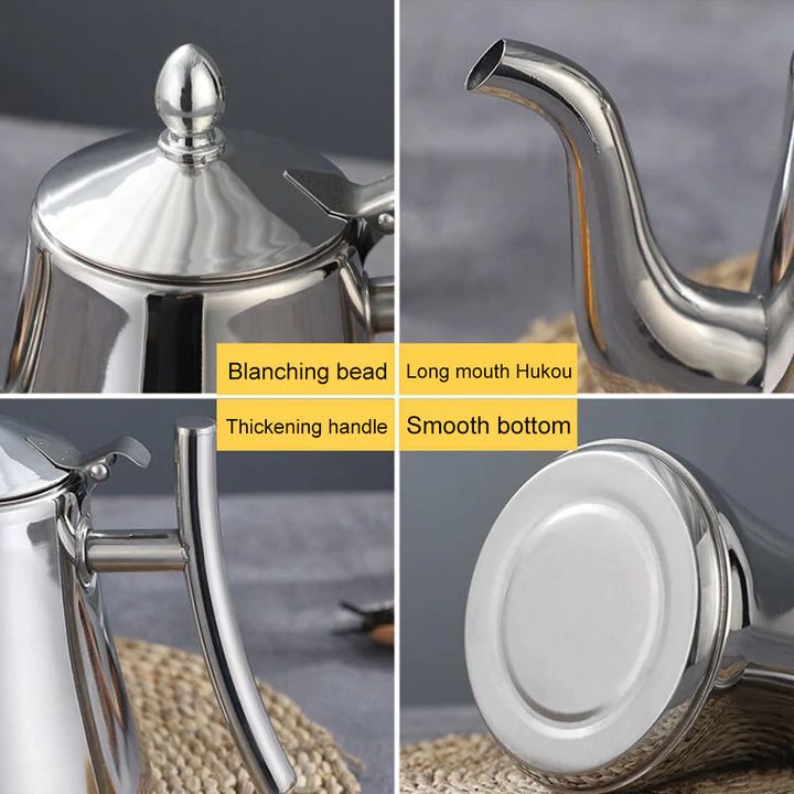 Premium induksjonskjele med filter i stål. Effektiv vannkoker for rask tilberedning av te, kaffe og mat.