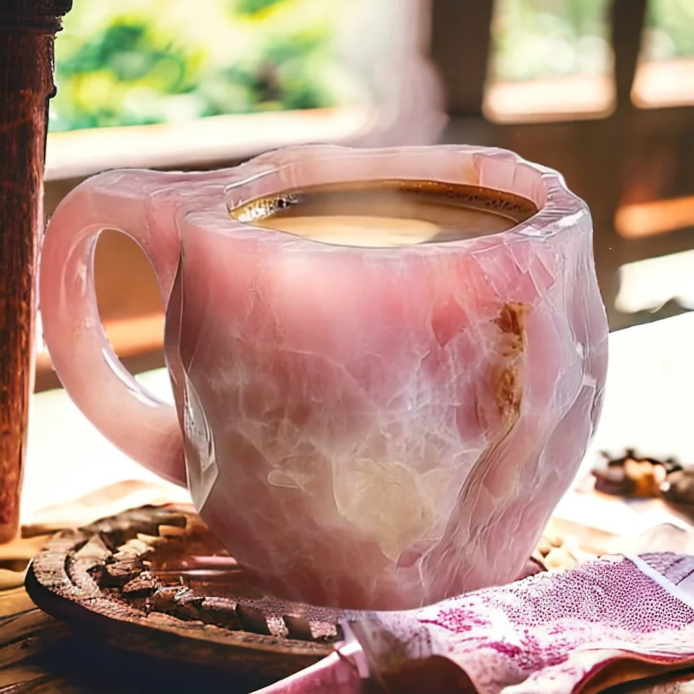 Luksuriøs kaffekopp med detaljert krystalldesign, ideell for stilren borddekking og moderne interiør.