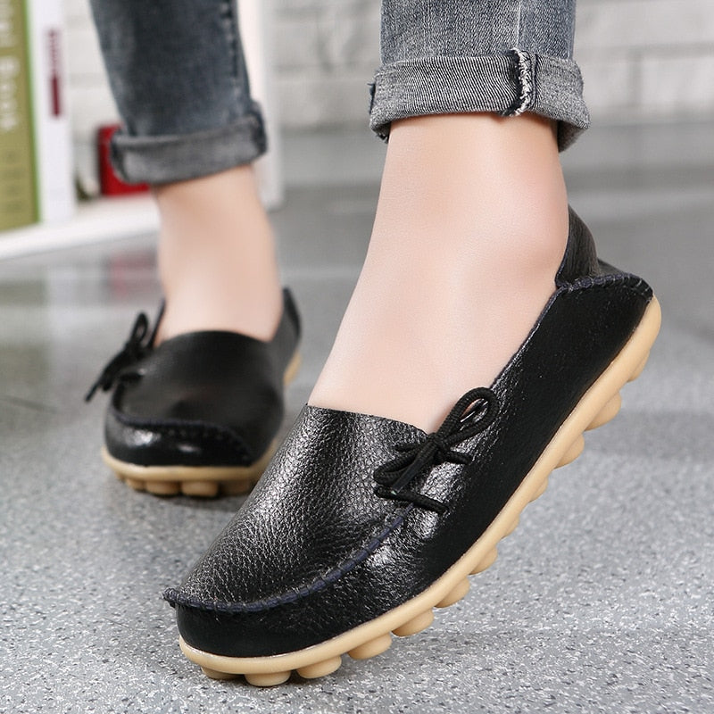 Sommersko for kvinner: komfortable og elegante slip-on loafers. Ideelle for vår og sommerbruk.