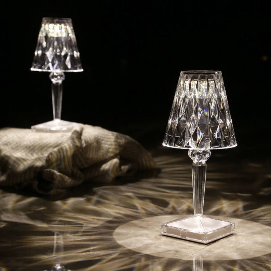 Krystall stemningslys, ideell som bordlampe på nattbordet eller i stuen.
