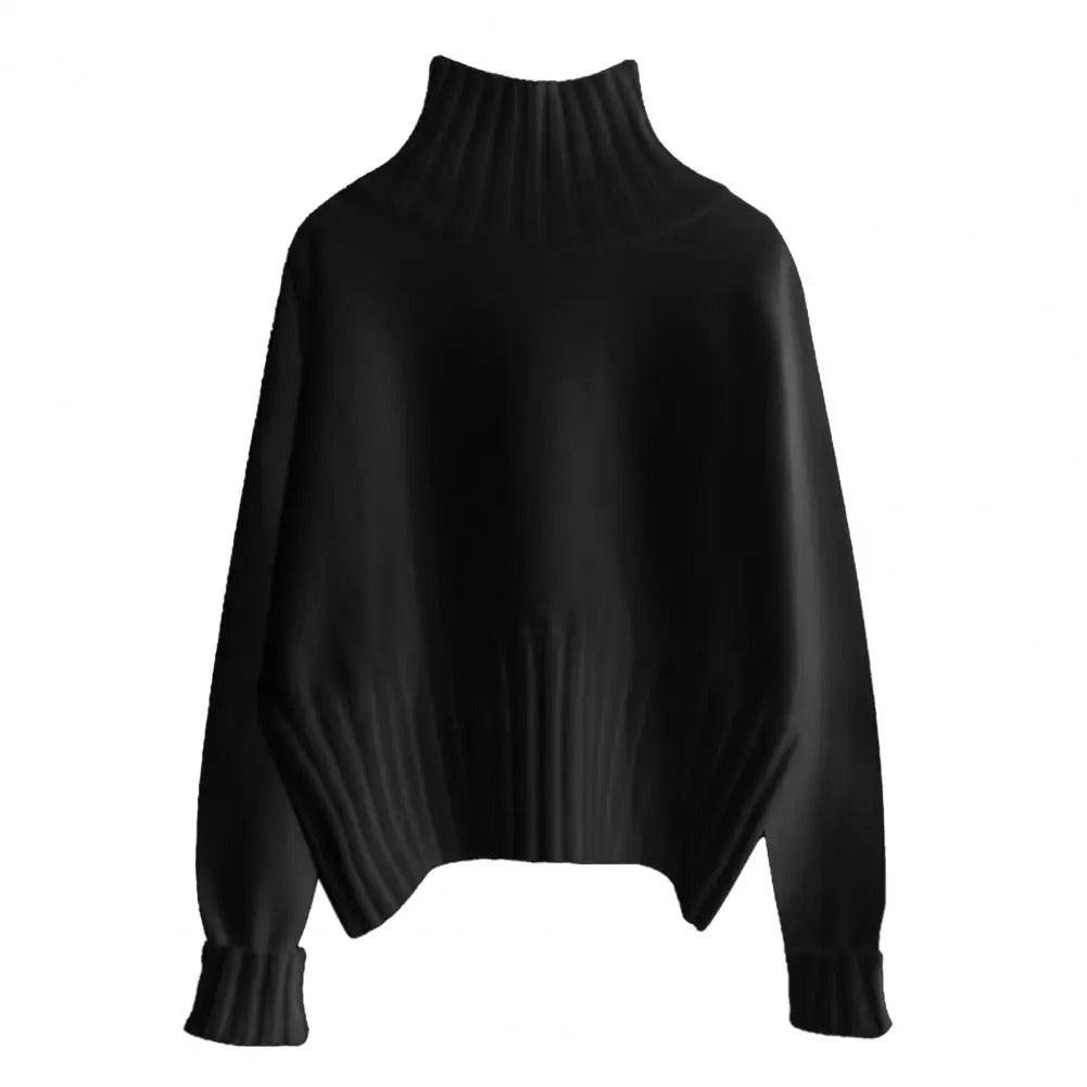 Elegant kvinner's ribbestrikket turtleneck genser. Klassisk stil for komfortabel hverdagsbruk.