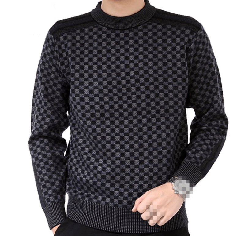 Elegant menns strikkegenser i varmt materiale. Perfekt for vinter og høst.