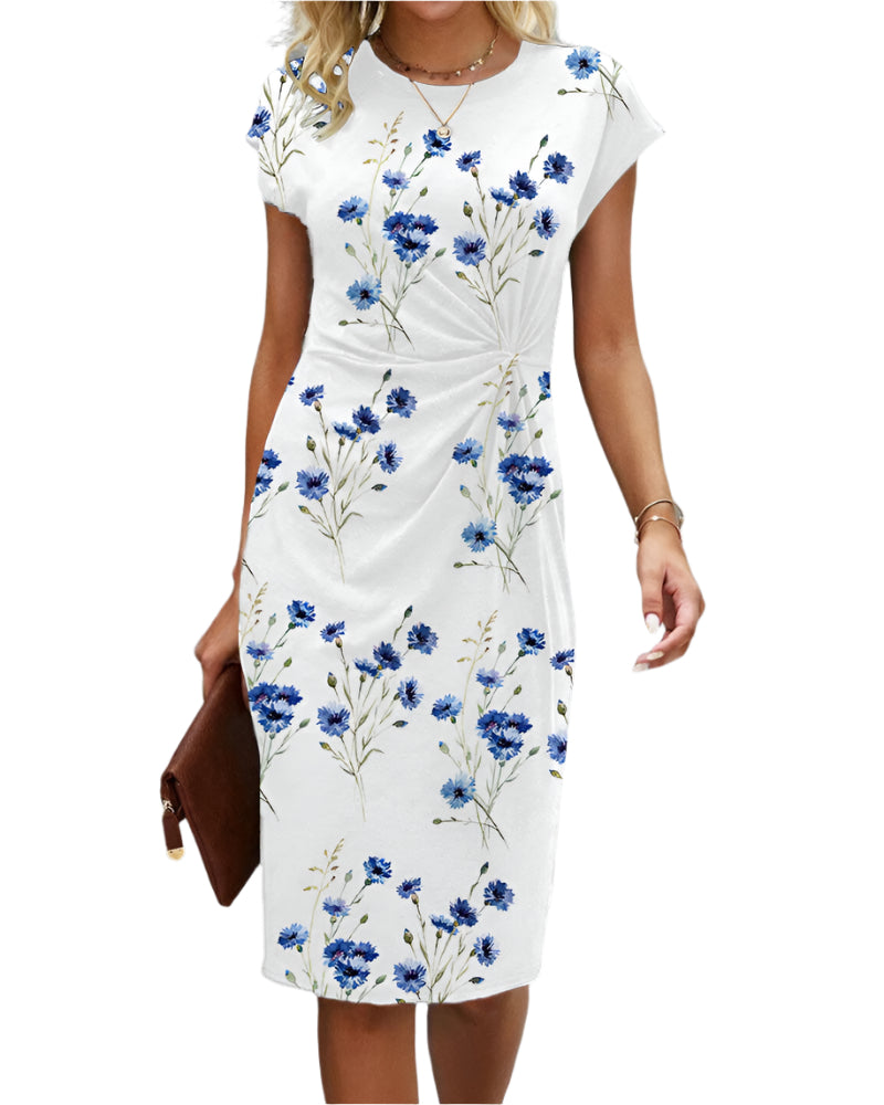 Elegant moderne dame maxikjole. Flatterende lang stil, perfekt som sommerkjole eller til fest.
