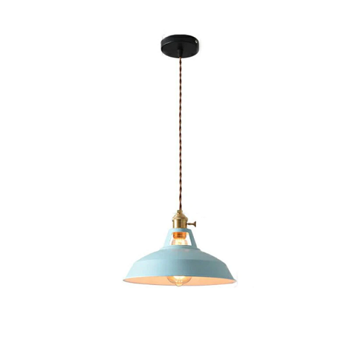 Elegant pastell hengende lampe i metall, perfekt retro taklampe for stue.