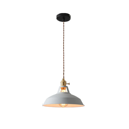 Elegant retro hengende lampe, perfekt som blikkfang i stuen. Pastellfarge.