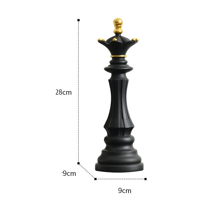 Resinsjakkfigur som borddekor, elegant. Skaper en sofistikert atmosfære i rommet.