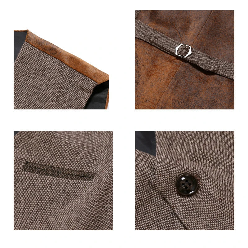Klassisk herrevest med V-hals, reversibel for allsidig smart casual stil. Komfortabelt lag-på-lag.
