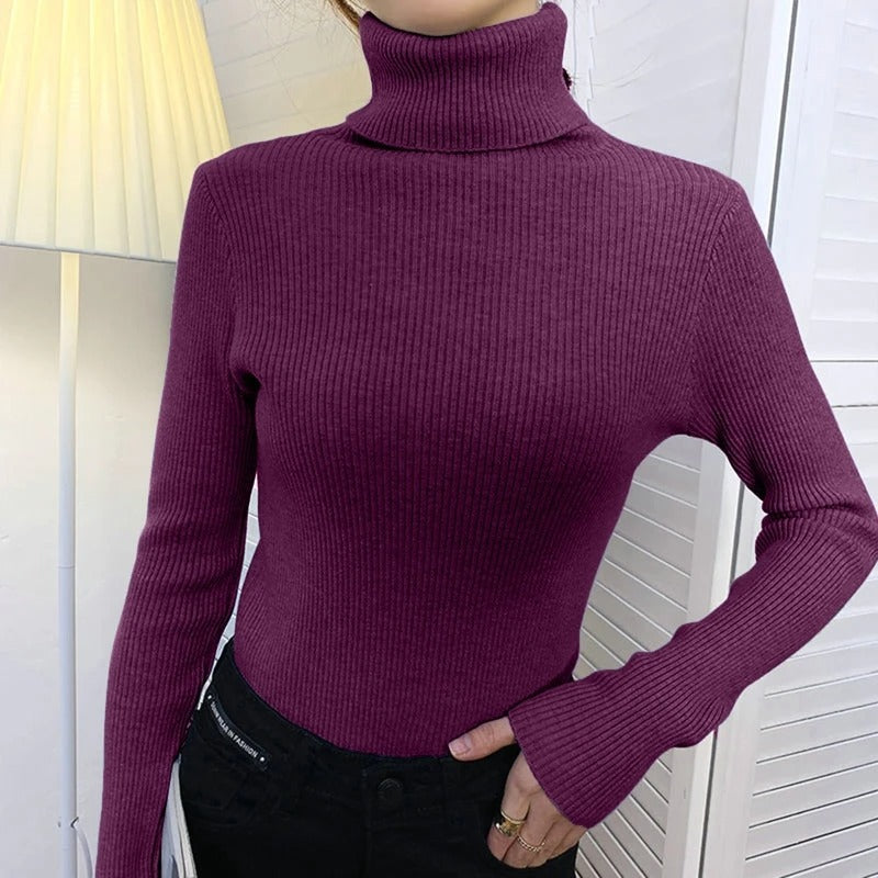 Dameklær: Rullehalsgenser som kombinerer varme, stil og en elegant look, slimfit design.