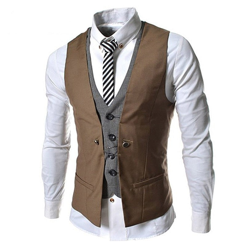 Klassisk herrevest i slim fit, med fin tekstur. Ideell for business og formelle begivenheter.
