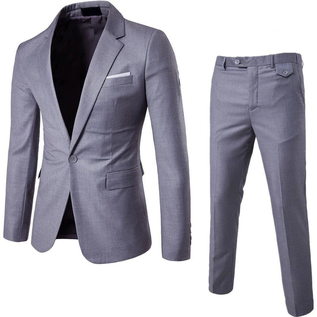 Moderne 2-delt slim fit herredress, egnet som bryllupsdress eller elegant forretningsdress.