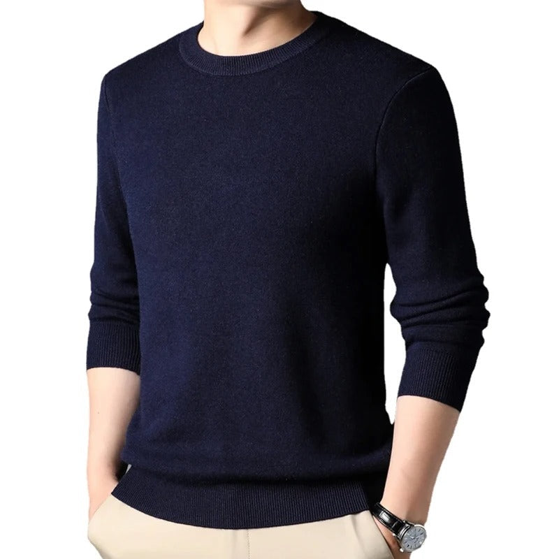 Varm elegant vintergenser for menn. Slim fit, med klassisk o-hals design, langermet.