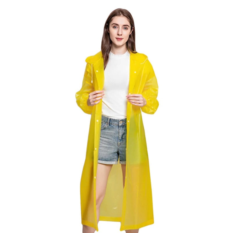 Lettvektig dame regnfrakk, perfekt som festivaljakke eller sommer regnponcho.