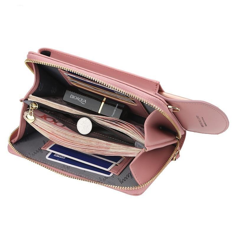 Vielseitige Crossbody Handtasche für Damen in Rot, aus hochwertigem Kunstleder gefertigt