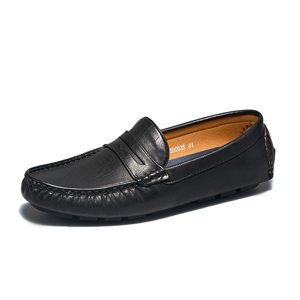 Komfortable herre loafers i ulike farger (blå, svart, brun), elegante og allsidige for motebevisste menn.