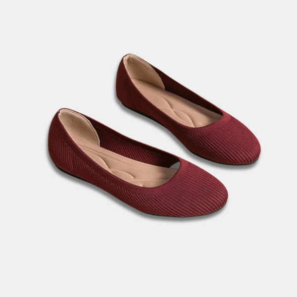 Lette og luftige vårsko; elegante blå ballerinasko for dame, perfekte til varmere dager.